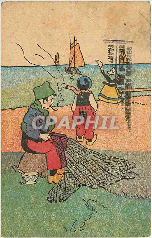 Pescadores e crianças na praia — Editor: 'TAAAPY' — N° 2323 - Frente