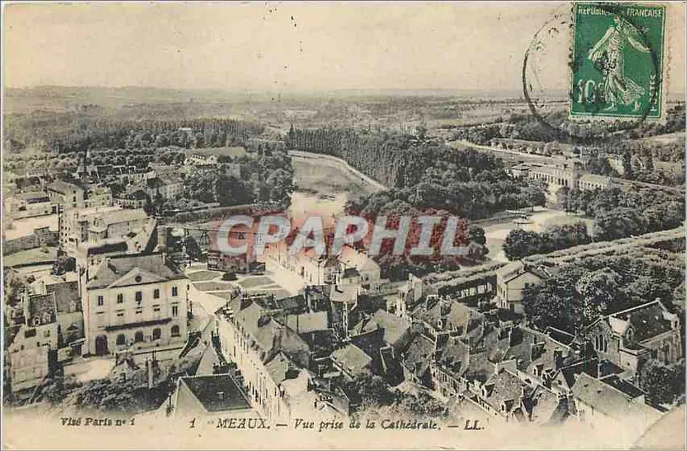 Meaux — Vue prise de la Cathédrale — LL. — Vilé Paris n°1 - Recto