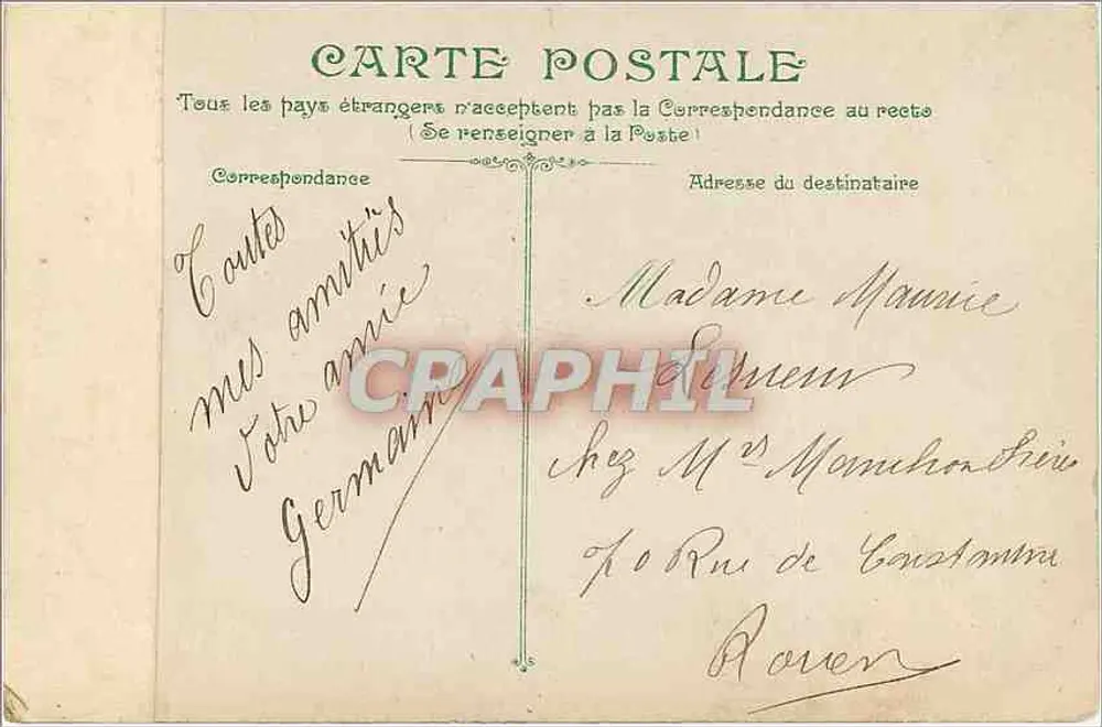 Rouen. Die Straße der Gewürzhändler und der Turm der Kathedrale — L.V. & Cie, n°299 - Rückseite