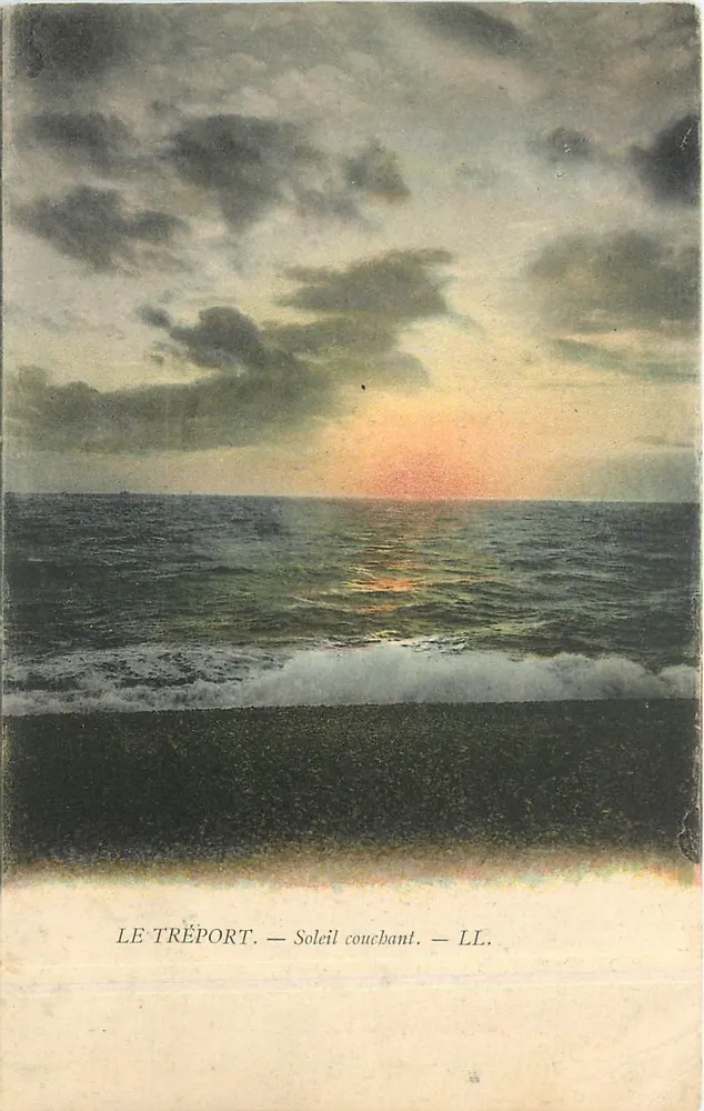Le Tréport — Pôr do sol — LL. - Frente