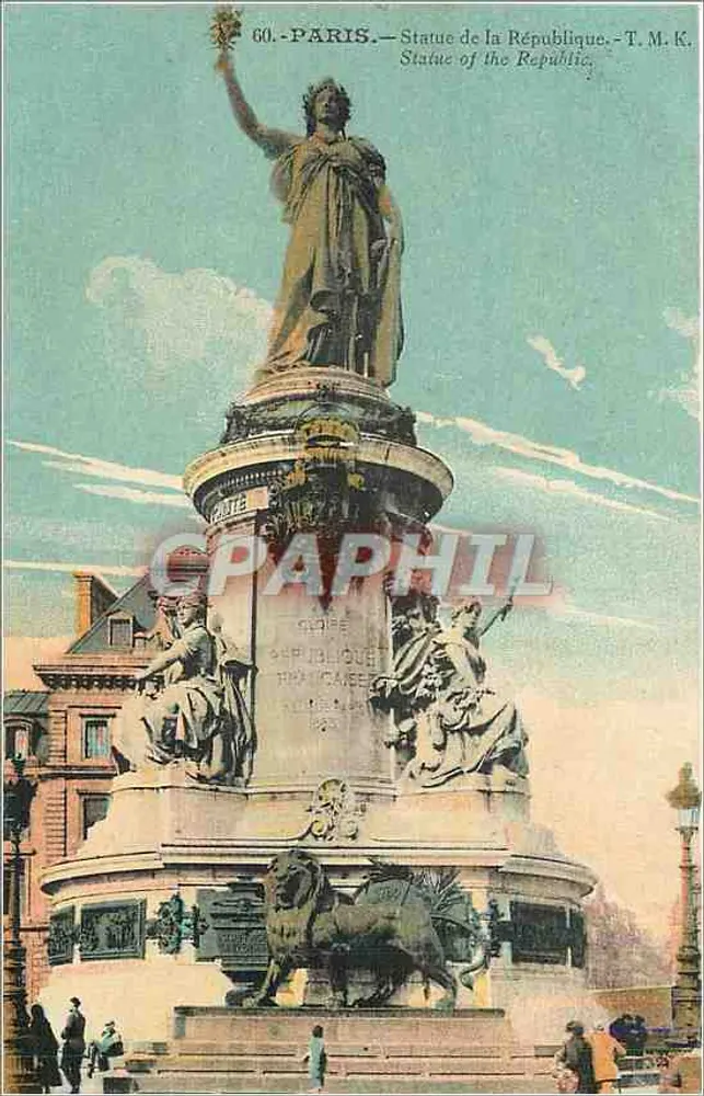Estátua da República — Paris — T. M. K. n°60 - Frente