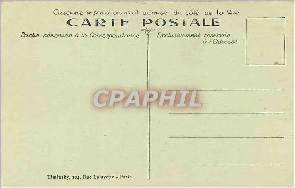 Estátua da República — Paris — T. M. K. n°60 - Verso