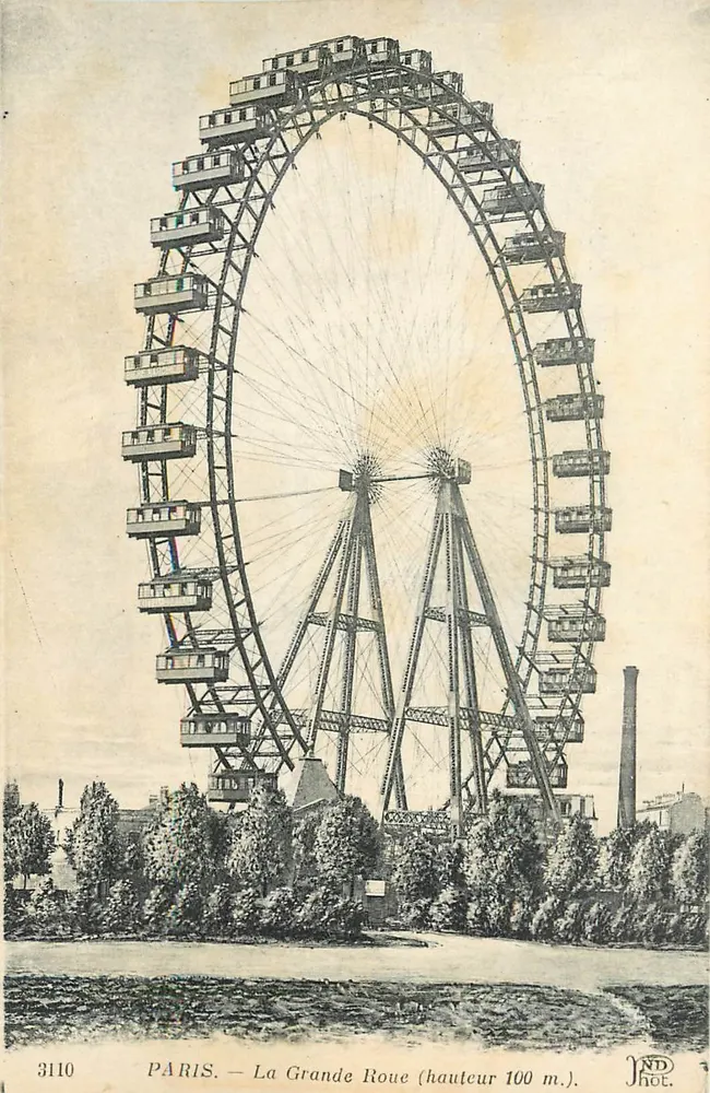 PARIS — A Grande Roda (altura 100 m.) — ND Fot. n° 3110 - Frente