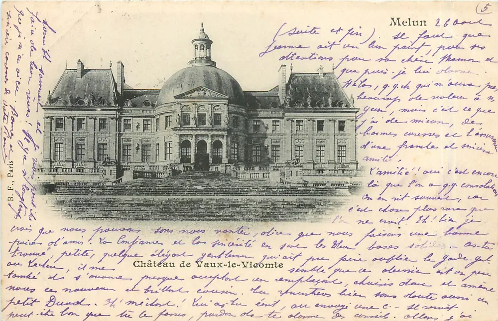 Château de Vaux-le-Vicomte — Melun — B.F. Paris - Recto
