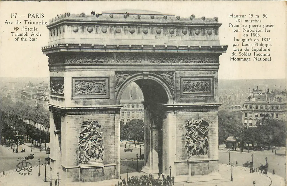 पेरिस - ट्रियंफल आर्क - प्रकाशक L'ABEILLE PARIS, संख्या 137 - आगे