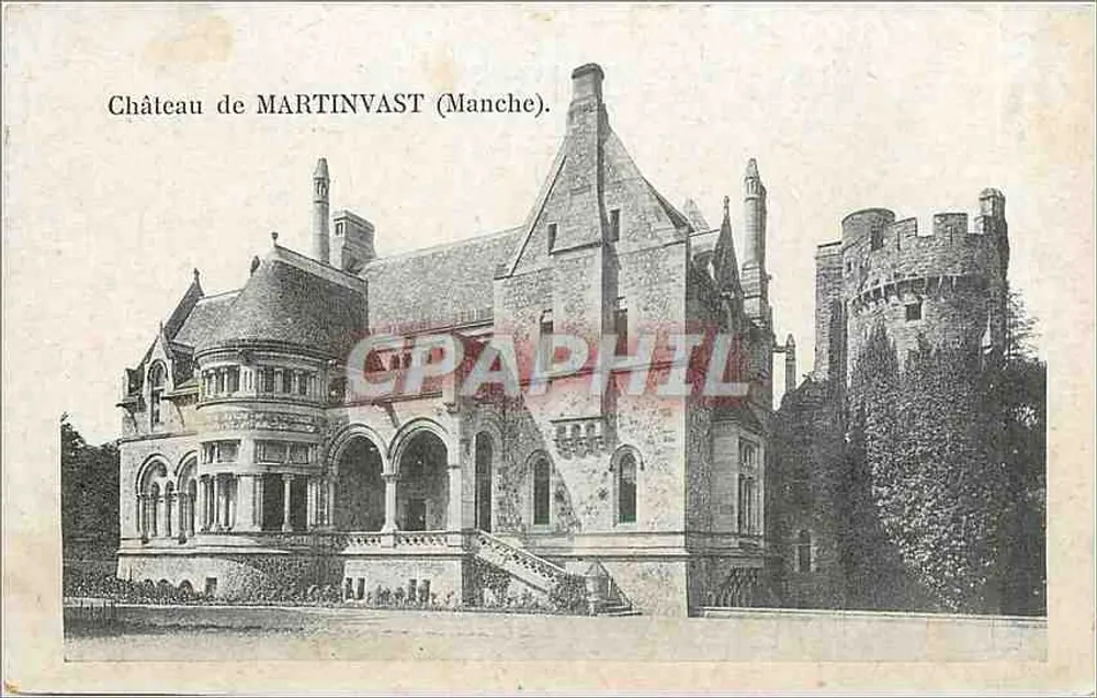 Zamek MARTINVAST (Manche) — widok architektoniczny — wydawca nie widoczny - Awers