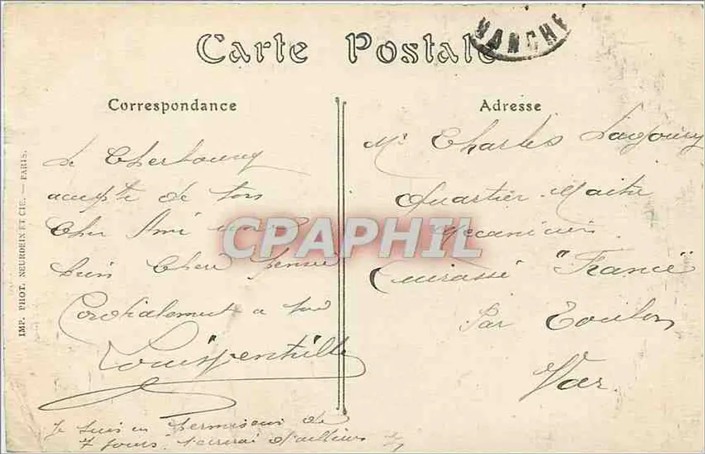 Cherbourg — Der Berg Roule und der Kanal der Divette — ND. Phot. - Rückseite
