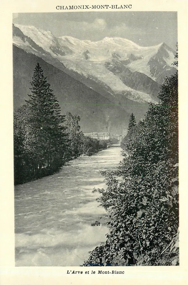 Chamonix-Mont-Blanc — L'Arve et le Mont-Blanc — Édition Bilgeret-Jaum - Recto