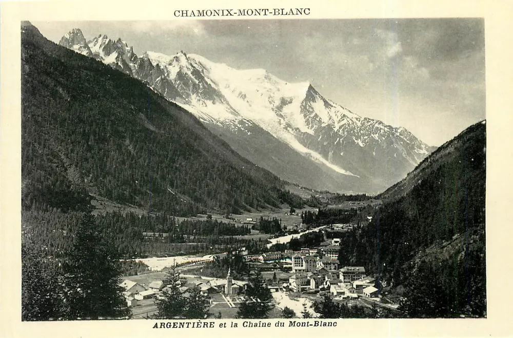 Argentière und die Kette des Mont-Blanc — Chamonix-Mont-Blanc — Edition Bilgeri-Jaum - Vorderseite