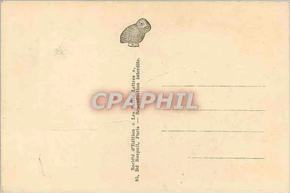Corinto. O templo de Apolo — Ruínas do século VI — Sociedade de Edição, Paris - Verso