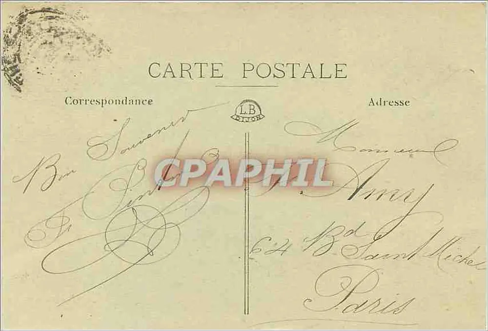 Granville — O Casino à mer caute — J. Puel, fot. — n° 142 - Verso