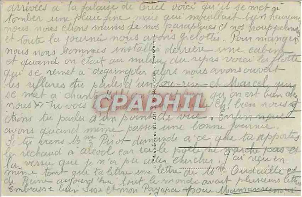 Le Tréport — Vue générale prise des Falaises — éditeur non identifié, n° de série 132 - Verso