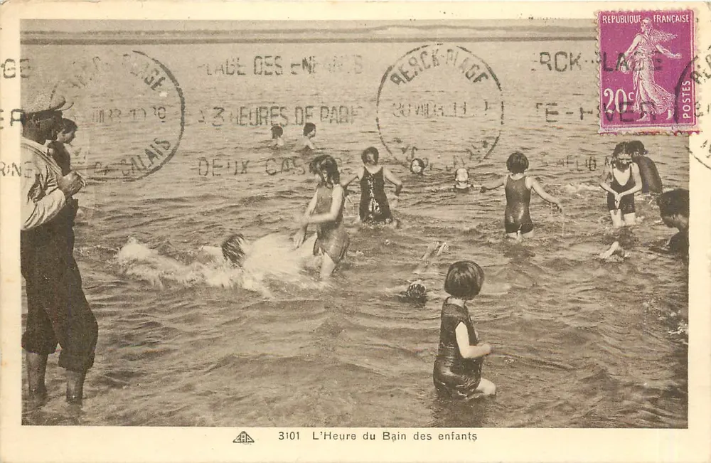 Banho dos Crianças — Berck-Plage — editor A. P. 3101 - Frente