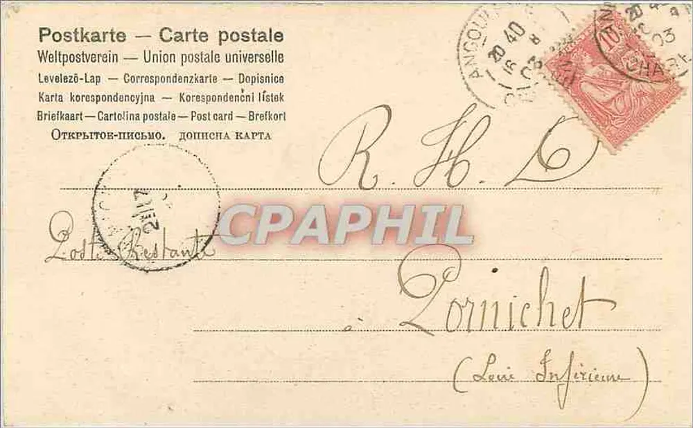 Fada com asas brancas — com cisne — editor Lévi, n° 16 - Verso