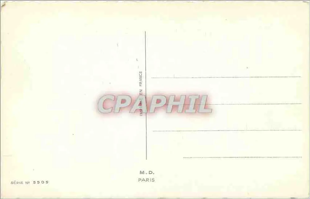 Flores de pensamento — decorativo — M.D. Paris, série n° 5505 - Verso