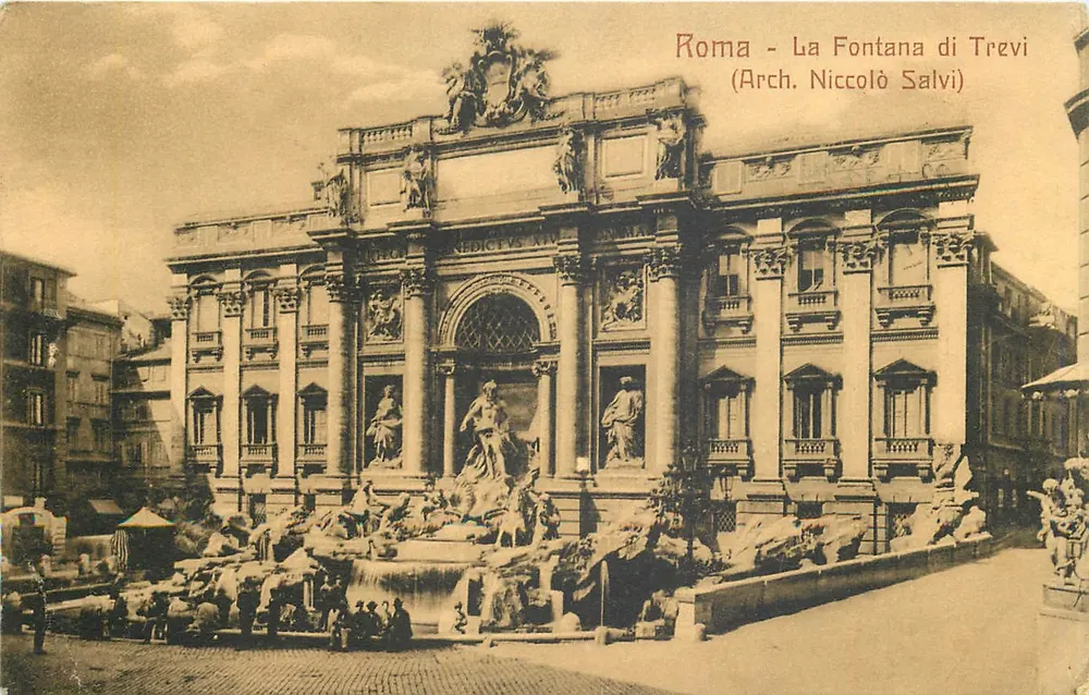 Roma - La Fontana di Trevi (Arch. Niccolò Salvi) - Recto