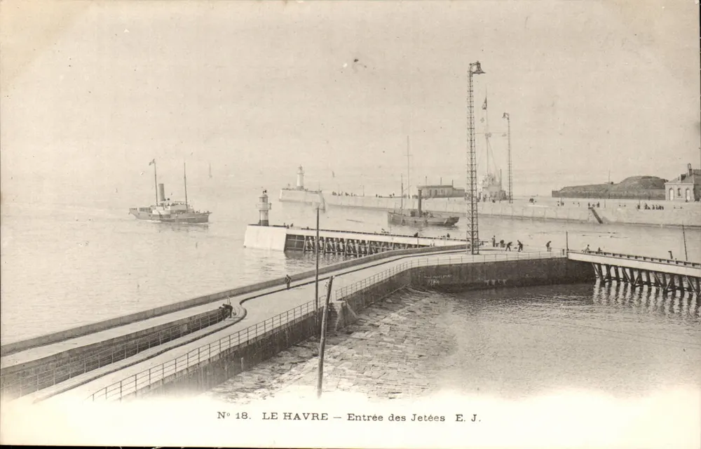 Le Havre — Entrada das Jetées — E.J. — N° 18 - Frente