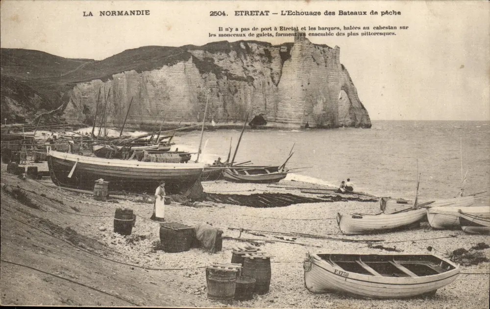 Etretat — La spiaggia dei pescatori — La Normandia - Recto