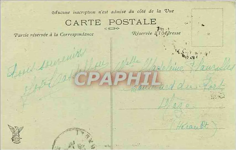 Nice — Cachoeira do Castelo — editor desconhecido, n° 202 - Verso