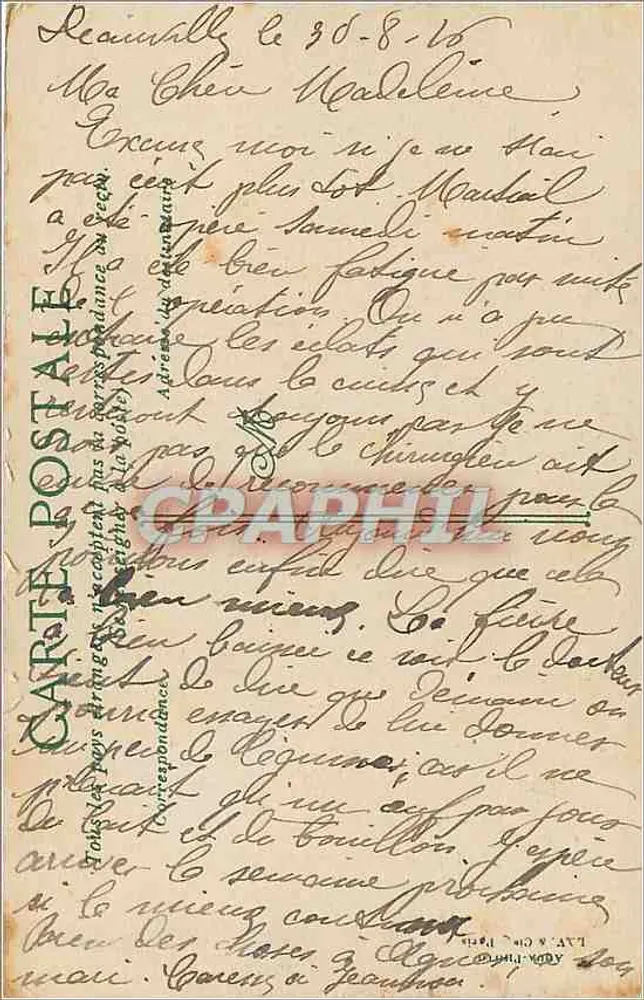 Deauville — Enfants sur la Plage — Éditeur : Deauville, n° 1620 - Verso
