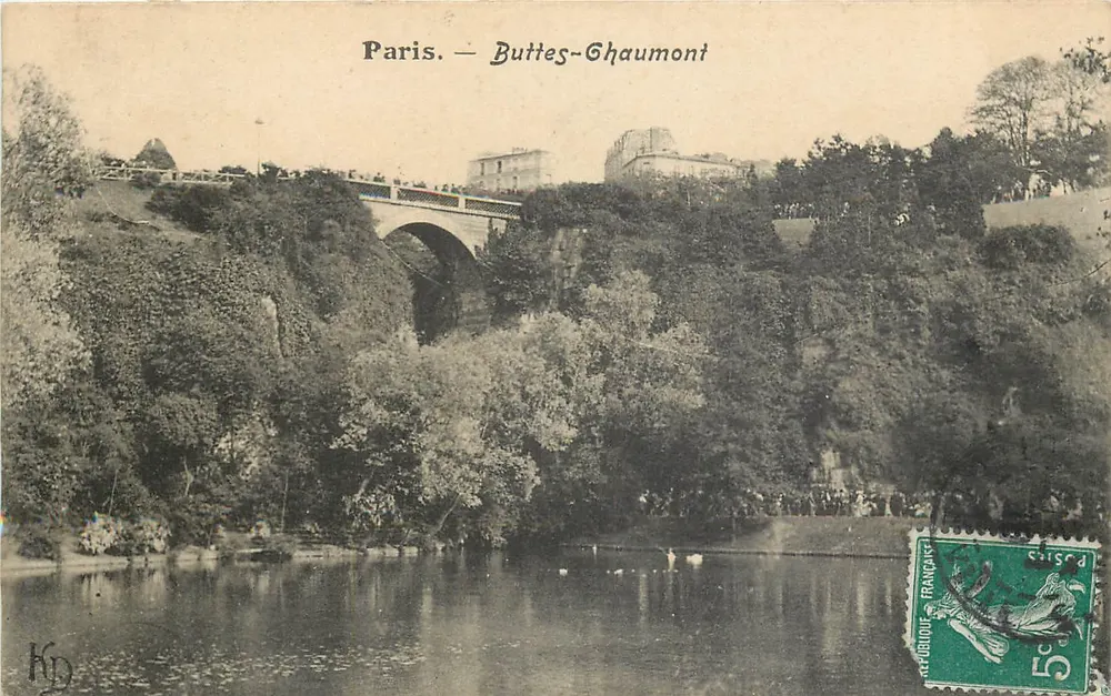 Paris — Buttes-Chaumont — Editor não identificado, número de série não visível - Frente
