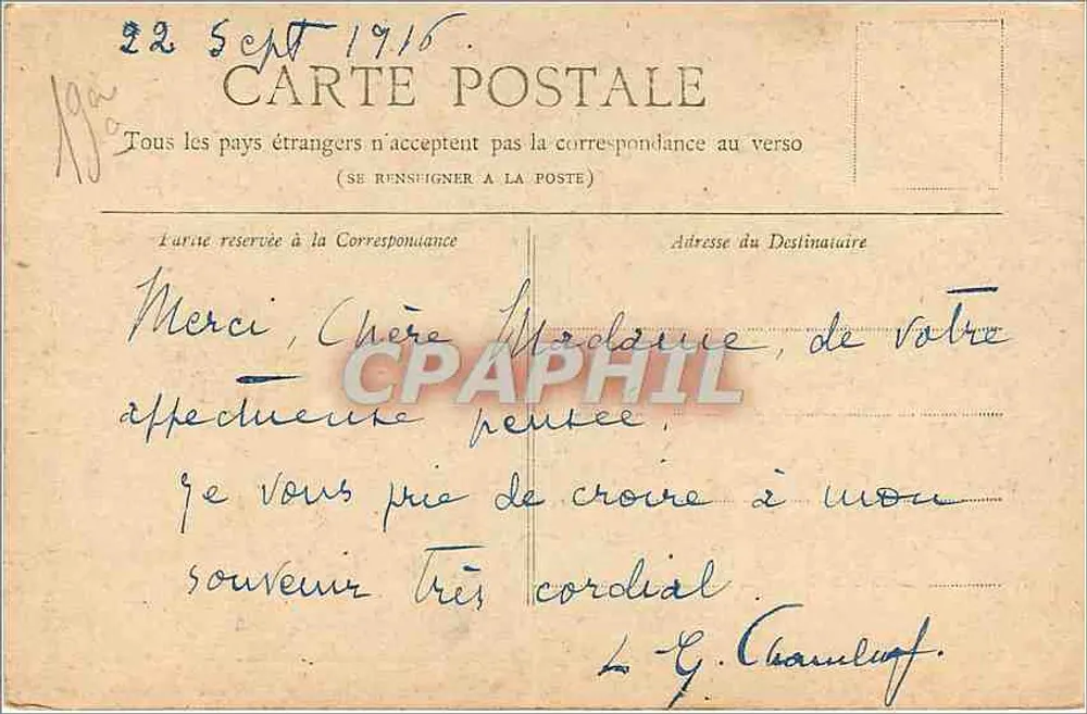 Paris — Belvédère das Euttes-Chaumont - Verso