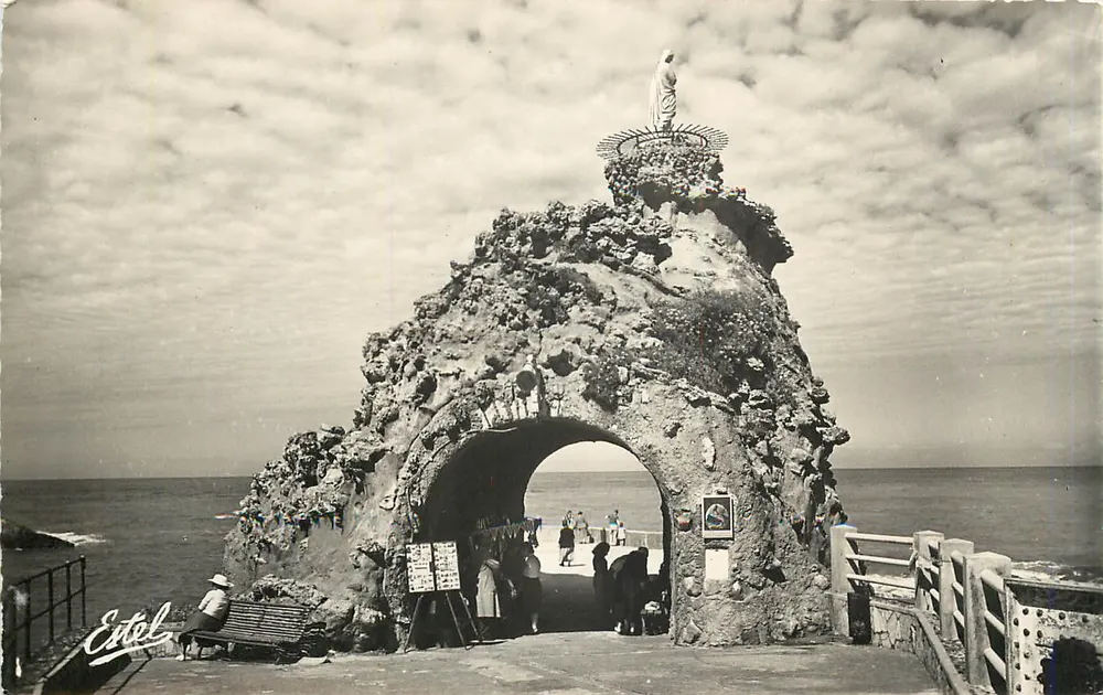 O Rocher de la Vierge em Biarritz — Editor Etel, n°33433 - Frente