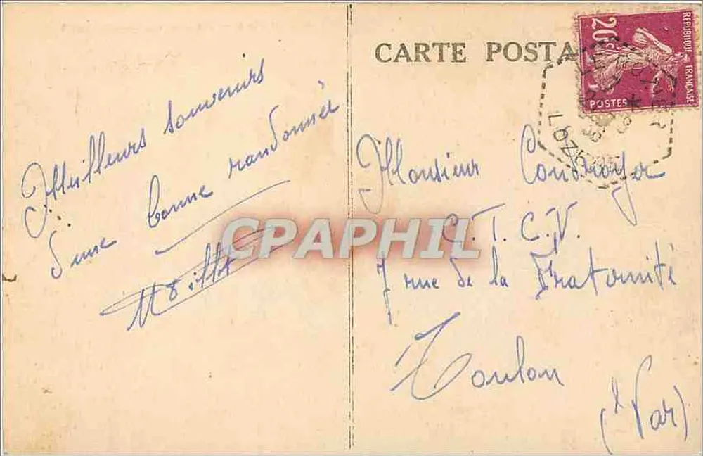 Gorges do Tarn — Rocha do Champignon — M.P.I.L. n°268 - Verso