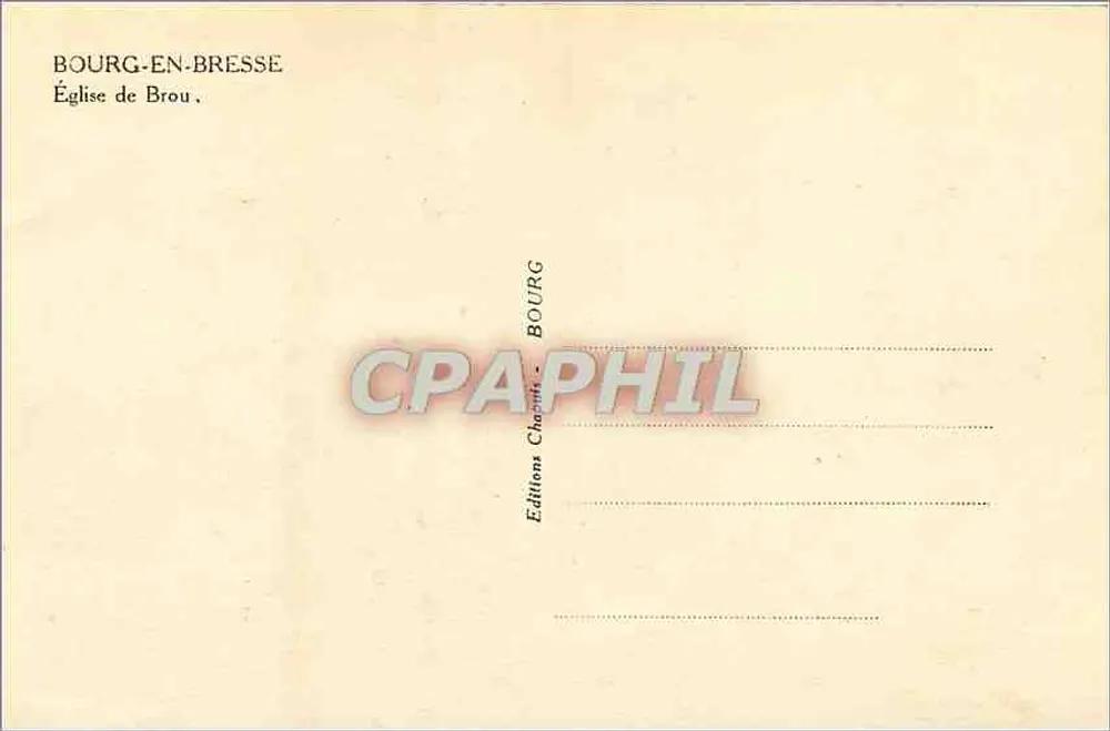 Bourg-en-Bresse — Igreja de Brou — Edições Charpil - Verso