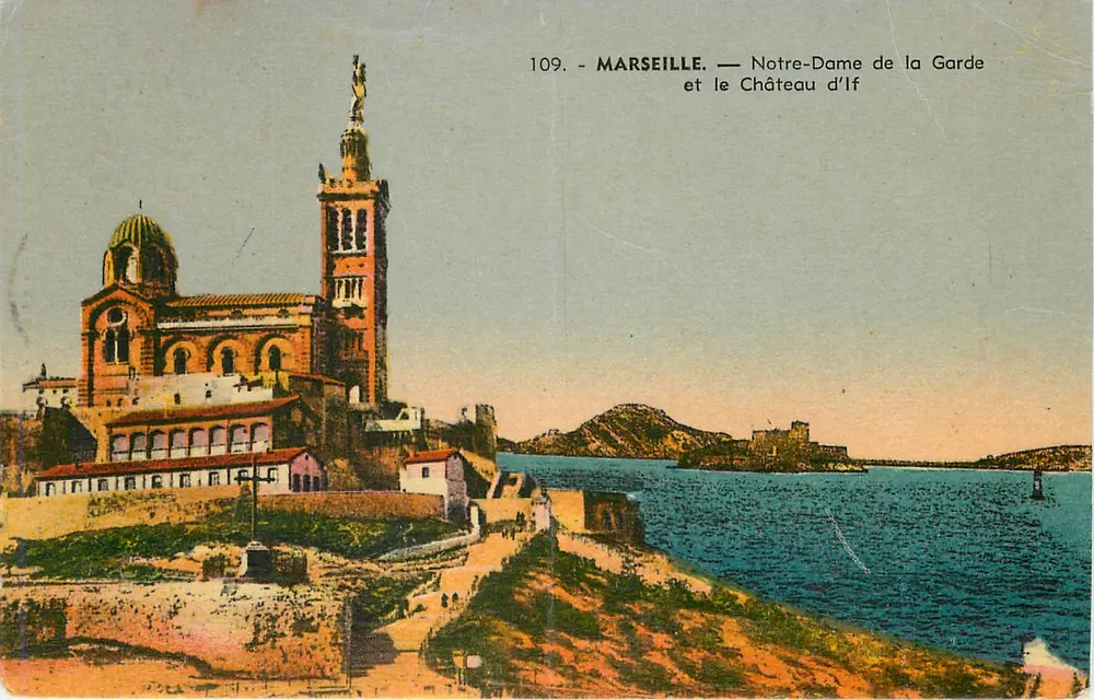 Marseille — Notre-Dame de la Garde et le Château d'If - Recto