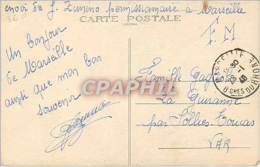 Marseille — Notre-Dame de la Garde et le Château d'If - Verso