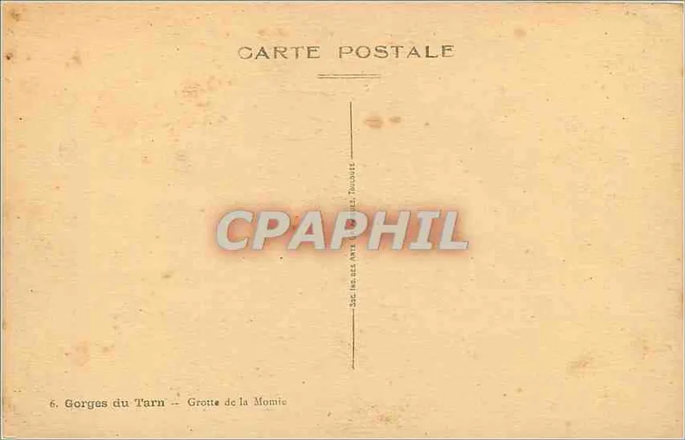 Gorges do Tarn — Gruta da Momie — Editor: P. Tocquet - Verso