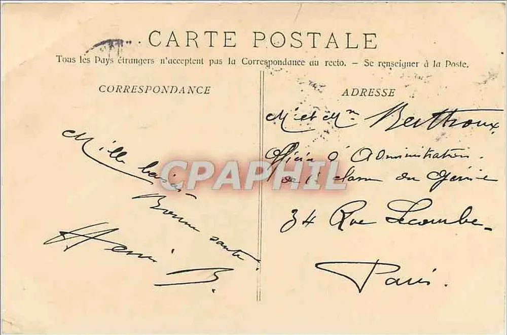 Marselha - O Cais da Fraternidade — Fototipia E. Lacour Mar 1916 - Verso