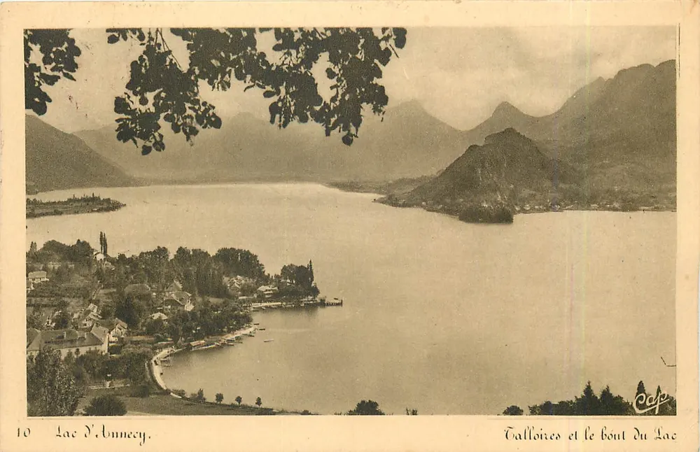 Lago de Annecy — Talloires e a ponta do lago — C.P. (n°10) - Frente
