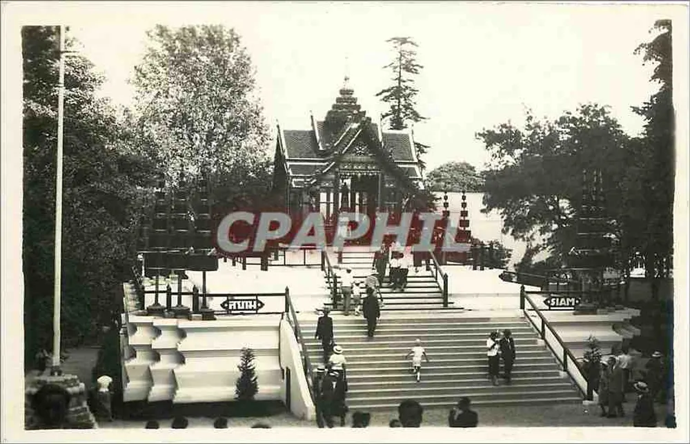 Pavilhão do Siam — Exposição Internacional de Paris 1937 — editor não identificado - Frente