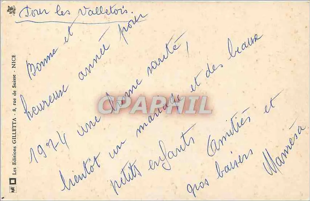 नाइस के प्रमोंड डे अंग्रेज़ी के दृश्य — प्रकाशक लेस एडिशन्स गिलेटा, श्रृंखला संख्या अदृश्य - पीछे