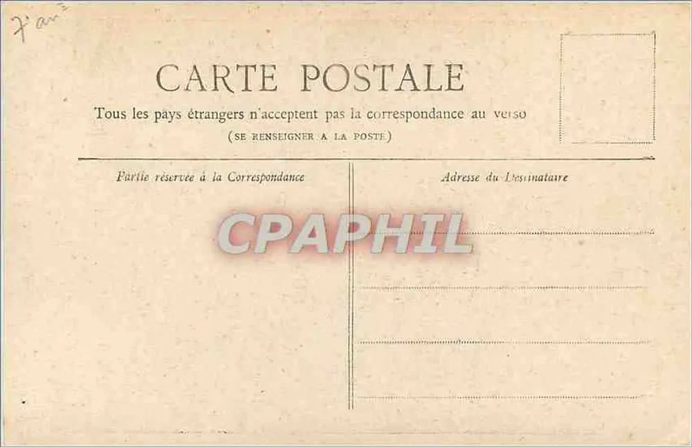 Les Invalides — Paris — Coleção Petit Journal - Verso