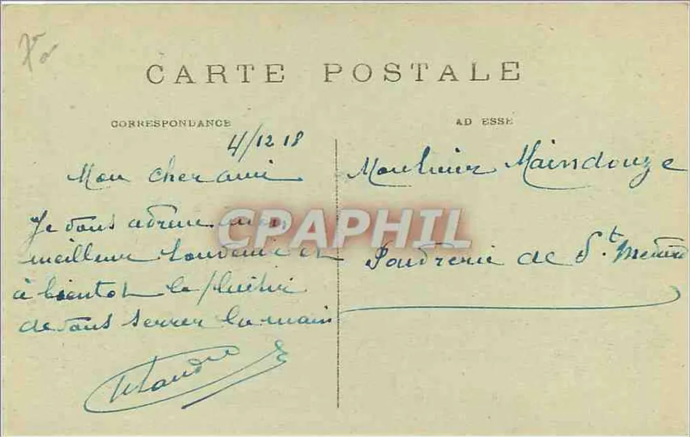 Paris — O Dôme dos Invalides — C.M. n°261 - Verso