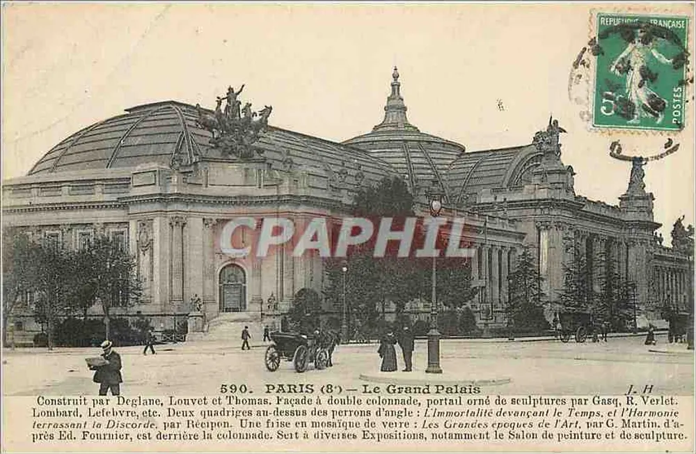 Het Grand Palais — Parijs (8e) — uitgever L. H. n° 590 - Voorkant
