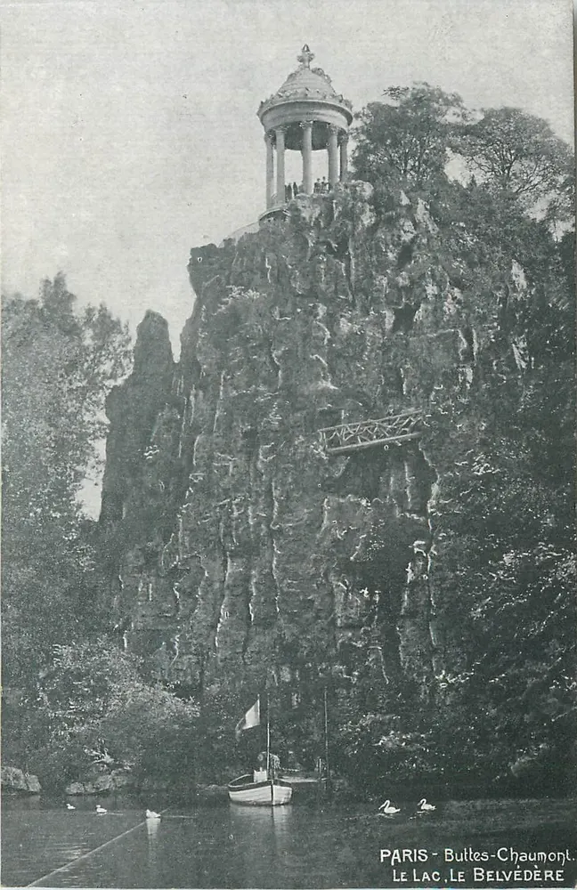 Paris - Buttes-Chaumont - Le Lac, Le Belvédère — éditeur non visible - Recto