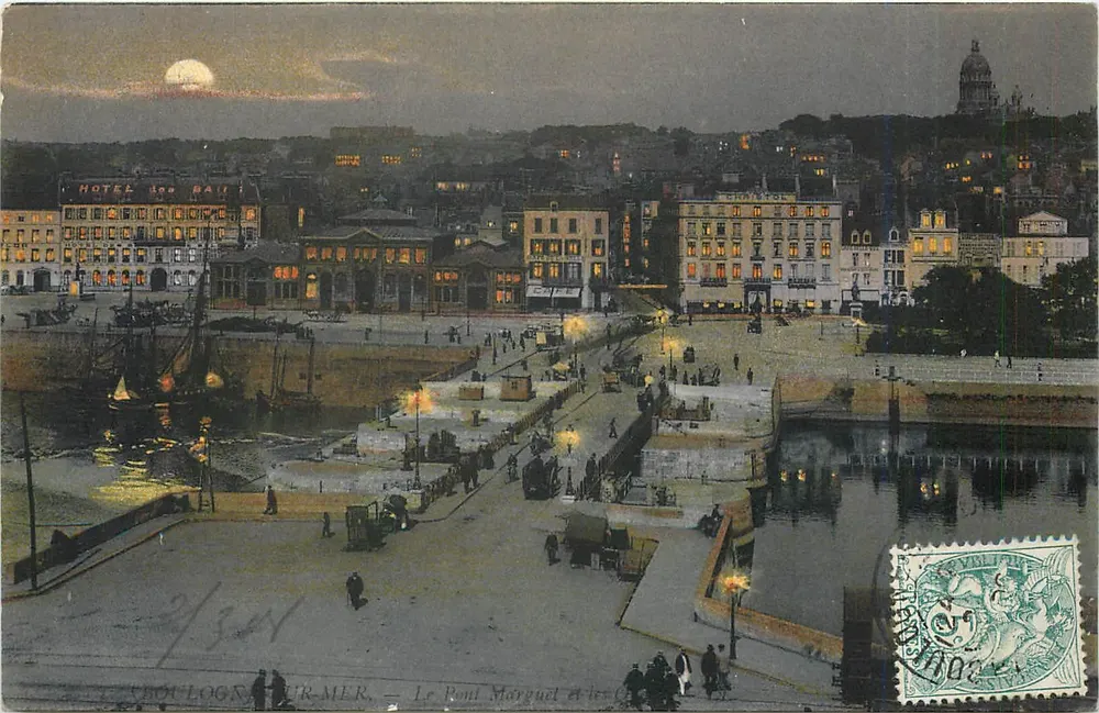 Boulogne-sur-Mer — Le Pont Marguét und die Quais — Carte Postale de Luxe - Vorderseite