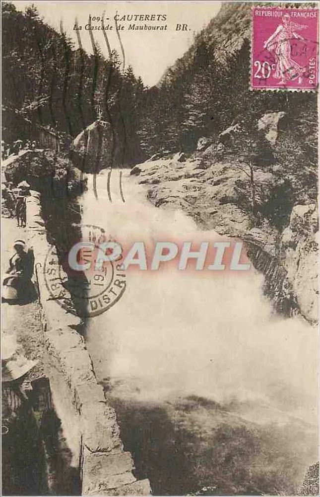 Cauterets — A Cascata de Maubourat — Bloc frères, Bordeaux - Frente