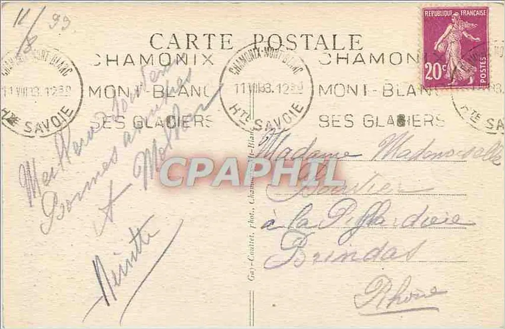 Chamonix-Mont-Blanc — Vista geral — Gaï-Coulet, Chamonix - Verso