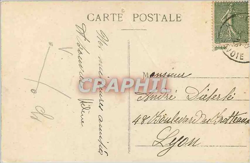 Chamonix — Séracas & Crevasses du Plateau supérieur du Glacier des Bossons — A. Gardet, Annecy, n° 854 - Verso
