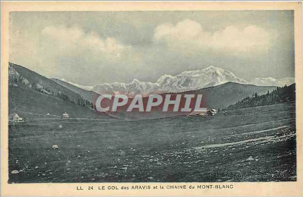 O Col dos Aravis e a Cadeia do Mont-Blanc — LL 24 — Editor: Ch des Arts, Strasbourg - Frente