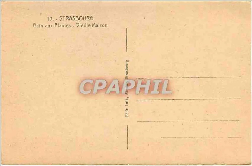 Estrasburgo — Bain-aux-Plantes — Velha Casa — Editor Pölk Laib - Verso