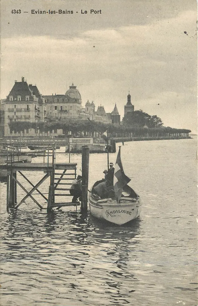 Evian-les-Bains - O Portão — Fototipia Co., Neuchâtel, n° 4343 - Frente