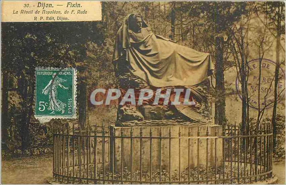 Dijon — Fixin. O Despertar de Napoleão, de F. Rude — R.P. Edit, Dijon - Frente