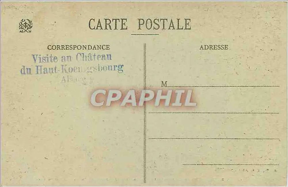 Haut-Kœnigsbourg (Alsace) — Salle des Gardes et Salle des Chevaliers — éditeur non identifié - Verso