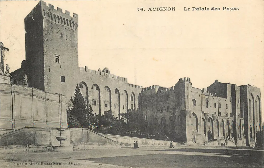Avignon — O Palácio dos Papas — Cliché e edição Bonnet Frères — n°46 - Frente